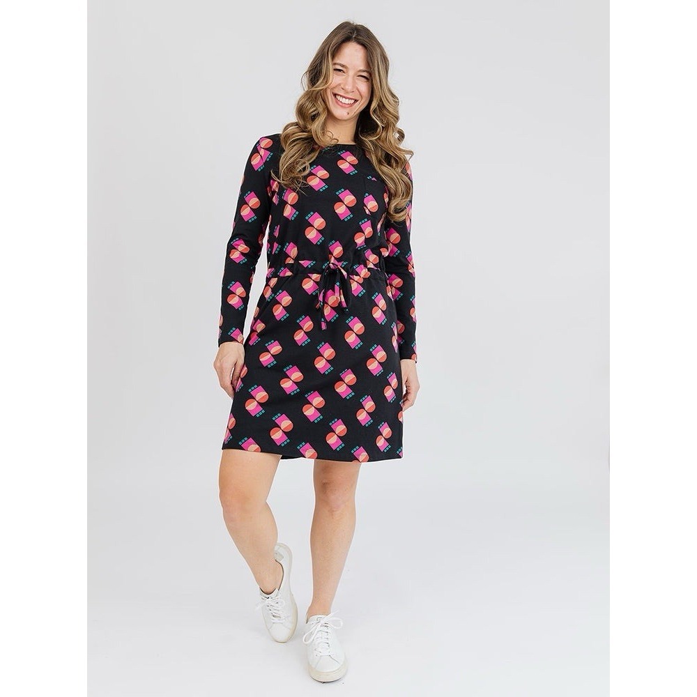NWT Mata Traders Abby Long Sleeve Geometric Dress‎ M